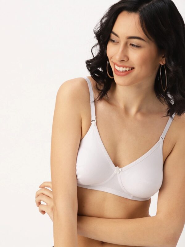 DressBerry White Solid Non-Wired Non Padded Everyday Bra