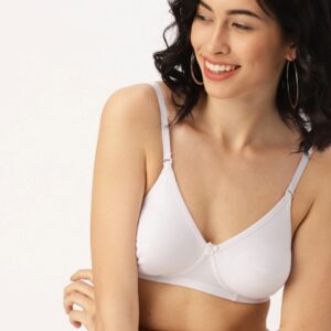 DressBerry White Solid Non-Wired Non Padded Everyday Bra