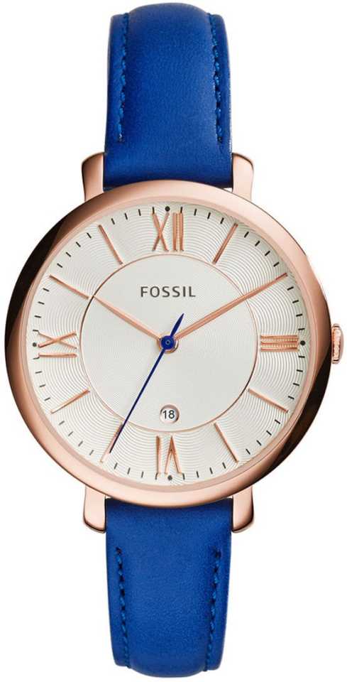 Fossil Jacqueline Blue Leather Watch