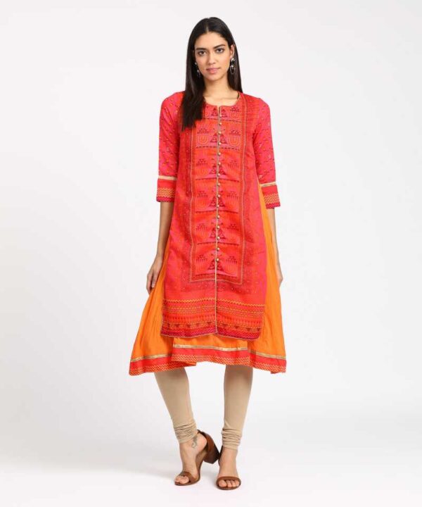 Rangriti  Women Printed Polycotton A-line Kurta