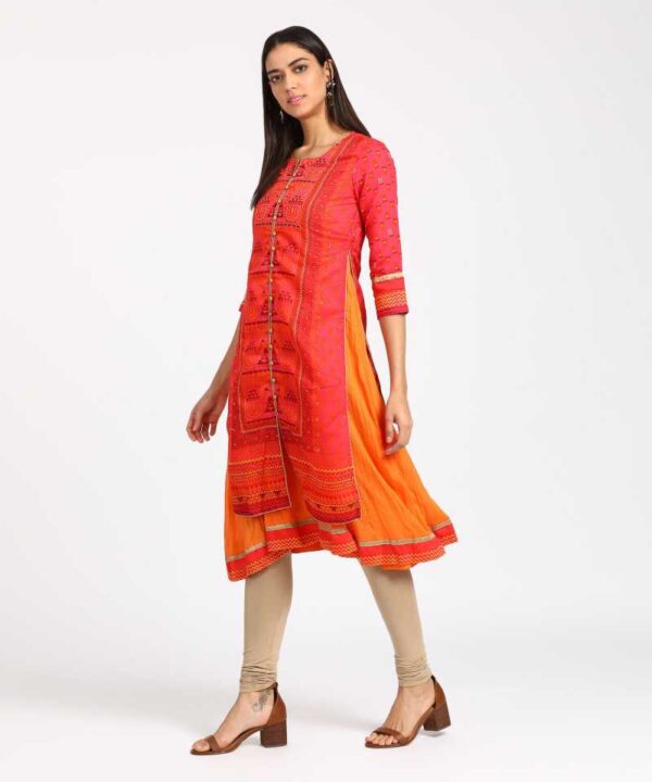 Rangriti  Women Printed Polycotton A-line Kurta