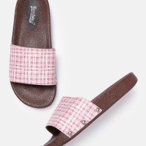 Roadster Women Checked Sliders