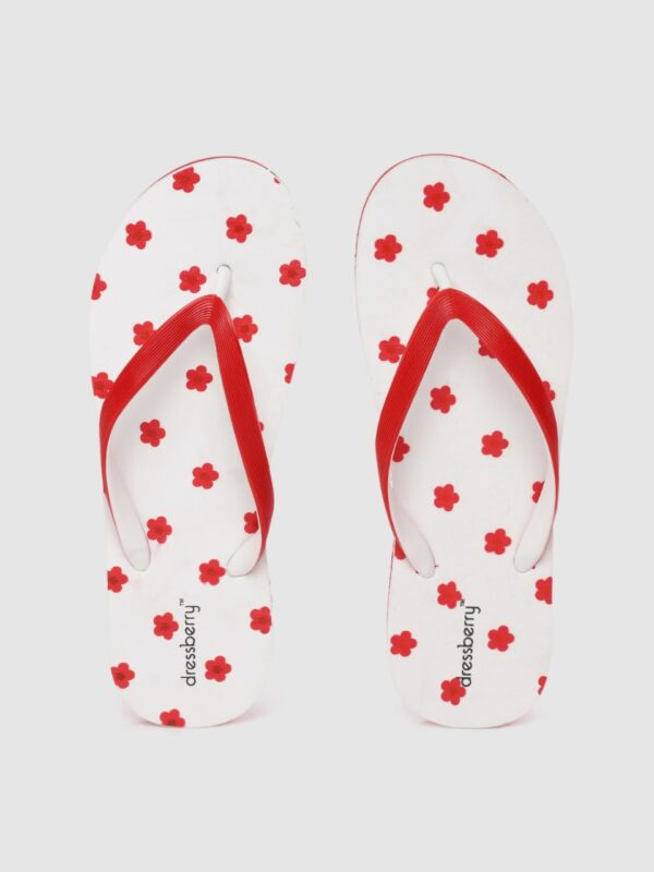 DressBerry Women Floral Print Thong Flip-Flops