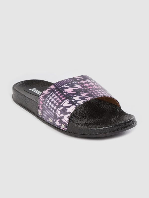 Roadster Women Houndstooth Print Sliders