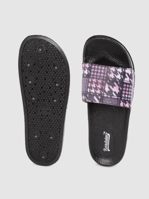 Roadster Women Houndstooth Print Sliders