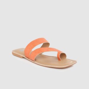 Kook N Keech Women Orange Solid One Toe Flats