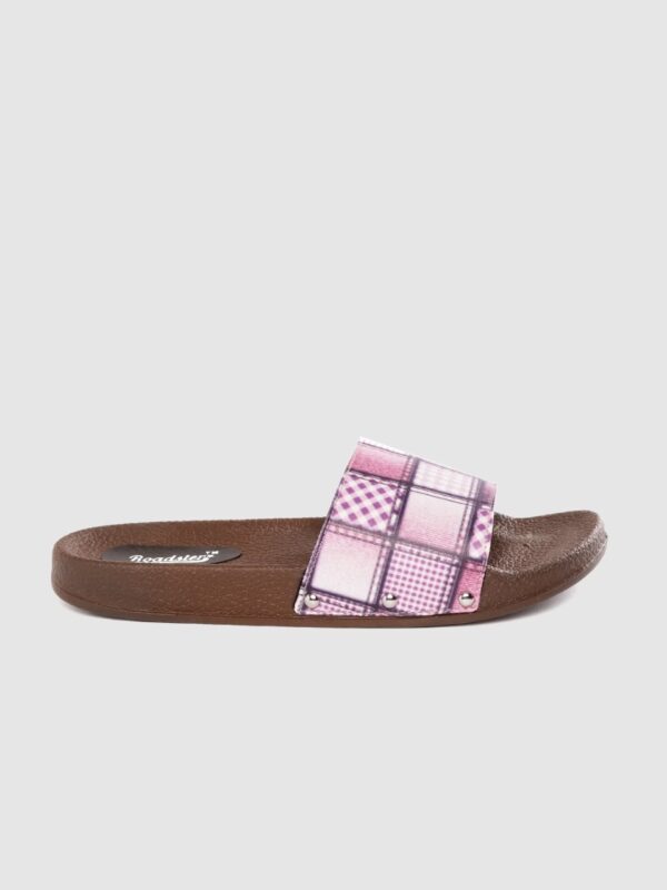 Roadster Women Checked Sliders