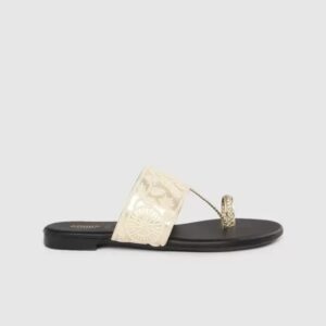 ANOUK  Women Off White, Black Flats Sandal