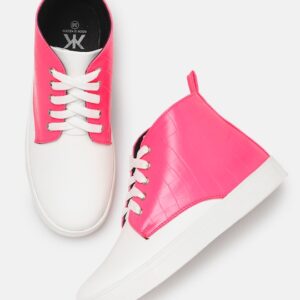 Kook N Keech Women Color blocked Mid-Top Sneakers