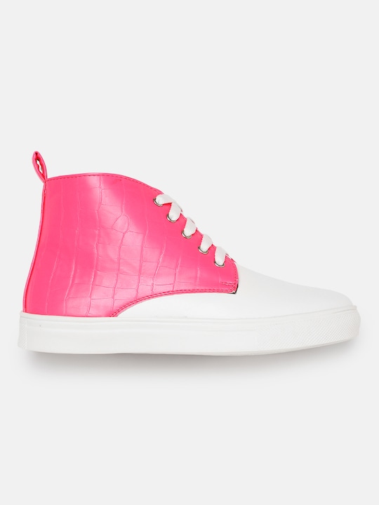 Kook N Keech Women Color blocked Mid-Top Sneakers