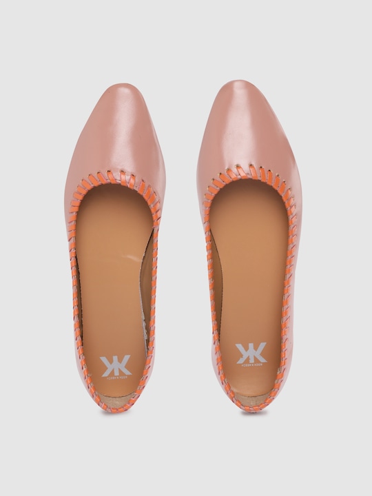 Kook N Keech Women Peach-Coloured Solid Ballerinas