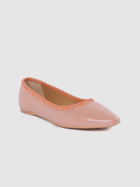 Kook N Keech Women Peach-Coloured Solid Ballerinas