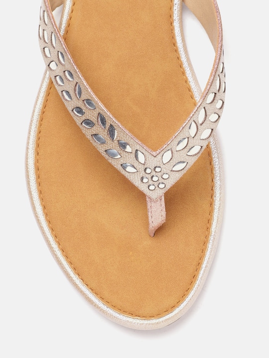 Anouk Women Embellished T-Strap Flats