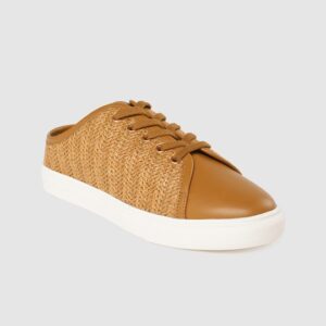 Mast & Harbour Women Basket weave Mule Sneakers