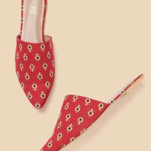 Taavi Women Ethnic Motifs Print Handcrafted Mules