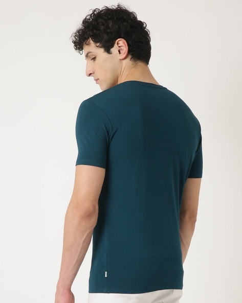 M&S Round Neck T-shirt, Teal