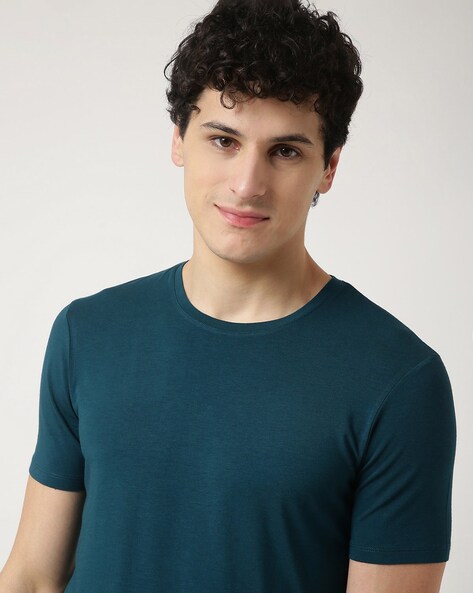 M&S Round Neck T-shirt, Teal