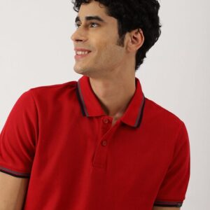 M&S Polo T-shirt, Tipping Red