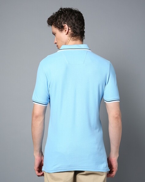 M&S Polo T-shirt, Sky Blue