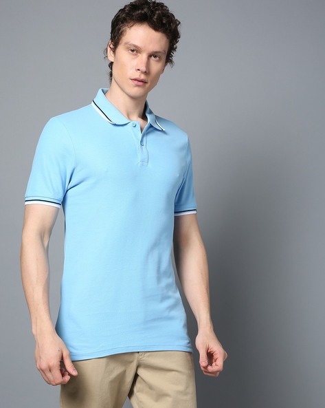 M&S Polo T-shirt, Sky Blue