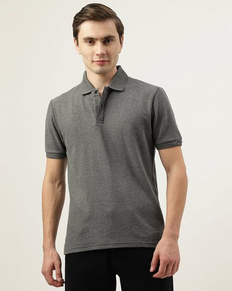 M&S Polo T-shirt, Regular Fit, Grey