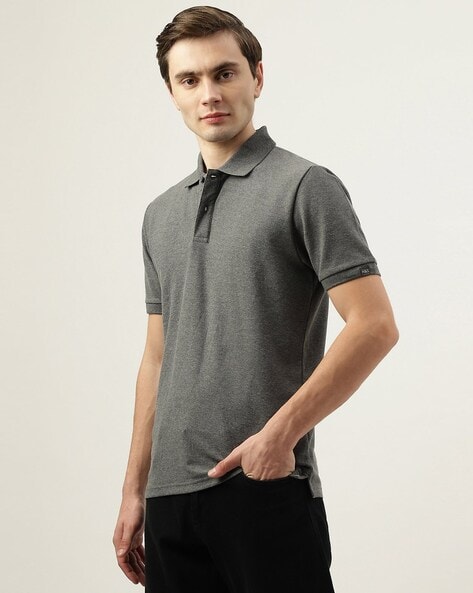 M&S Polo T-shirt, Regular Fit, Grey