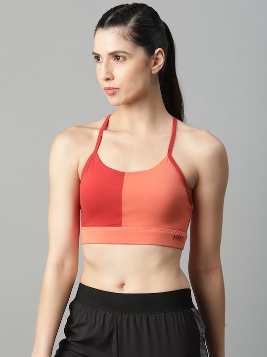 HRX By Hrithik Roshan Women Colourblock Rapid-Dry Running Bra