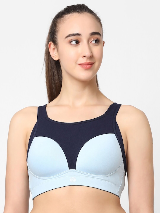 Soie Colourblocked Workout Bra Lightly Padded