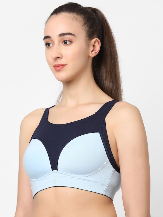 Soie Colourblocked Workout Bra Lightly Padded