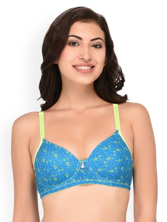 shyaway Printed Non-Wired Lightly Padded Everyday Bra