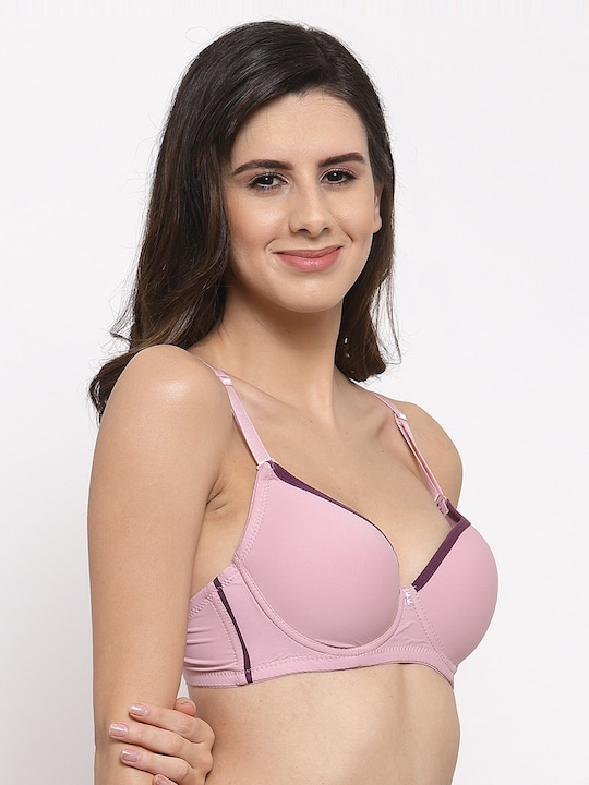 Quttos Solid Underwired Lightly Padded T-shirt Bra