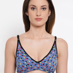 Clovia Cotton Non-Wired Non-Padded Printed Bra