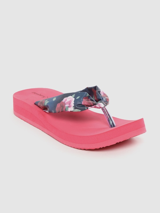 DressBerry Women Floral Print Thong Flip-Flops