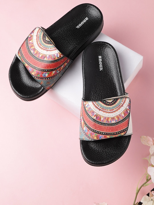 Anouk Women Tribal Print Handmade Sliders