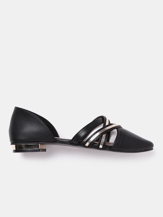 DressBerry Women Black Flat Ballerinas