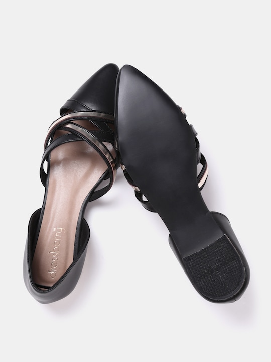 DressBerry Women Black Flat Ballerinas