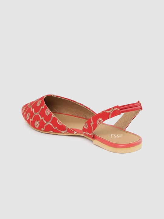 House of Pataudi Women Embroidered Handcrafted Mules