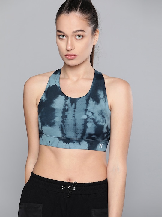 HRX Tie & Dye Rapid-Dry Yoga Sports Bra