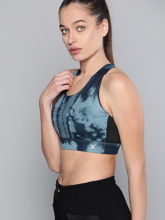 HRX Tie & Dye Rapid-Dry Yoga Sports Bra