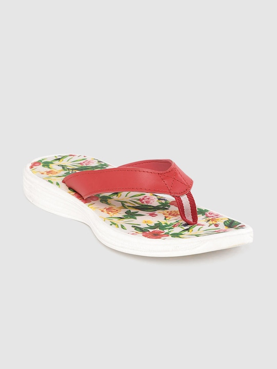 DressBerry Women Floral Print Thong Flip-Flops