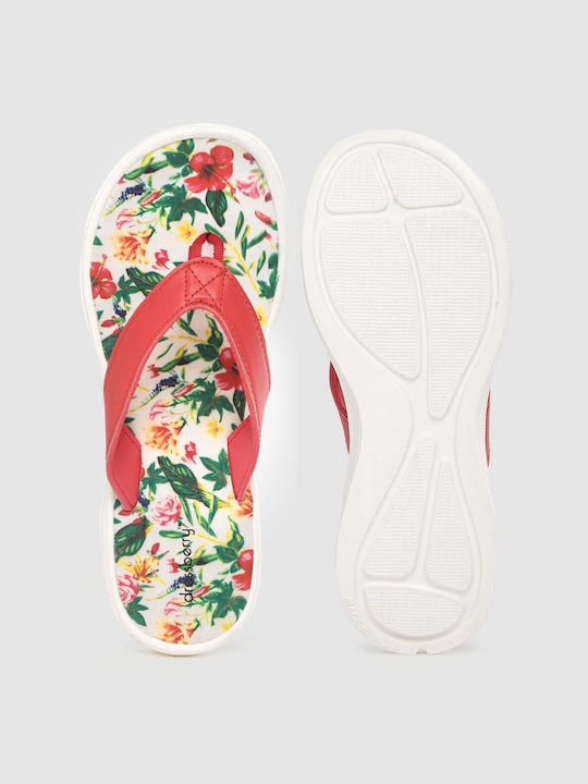 DressBerry Women Floral Print Thong Flip-Flops