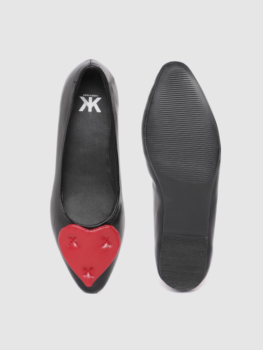 Kook N Keech Women Solid Ballerinas with Heart Shaped Detail