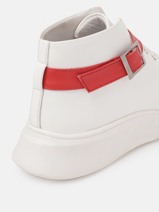 Roadster Women Solid Flat form Sneakers with Buckle Detail