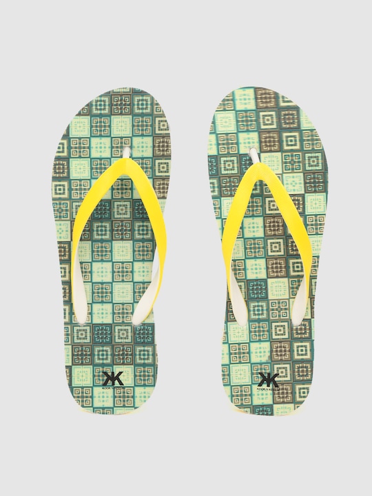 Kook N Keech Women Geometric Print Thong Flip-Flops