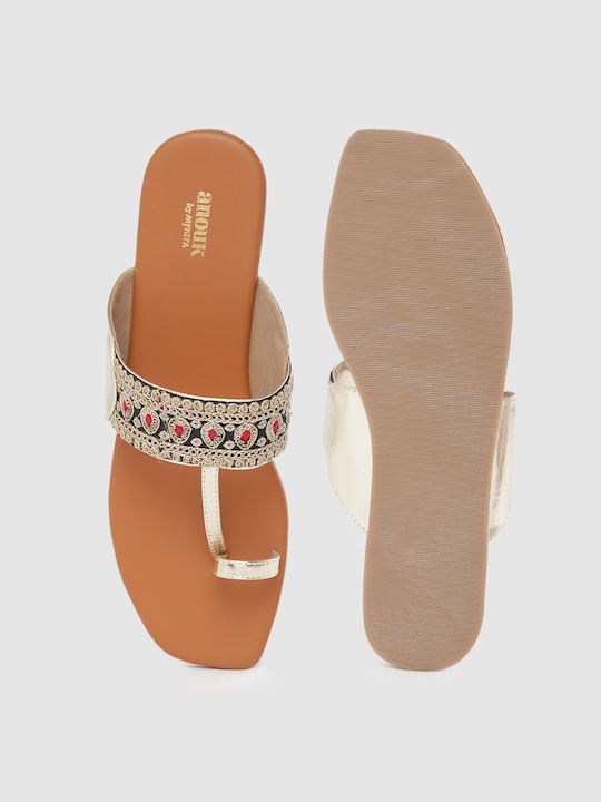 Anouk Women Ethnic Embellished One Toe Flats