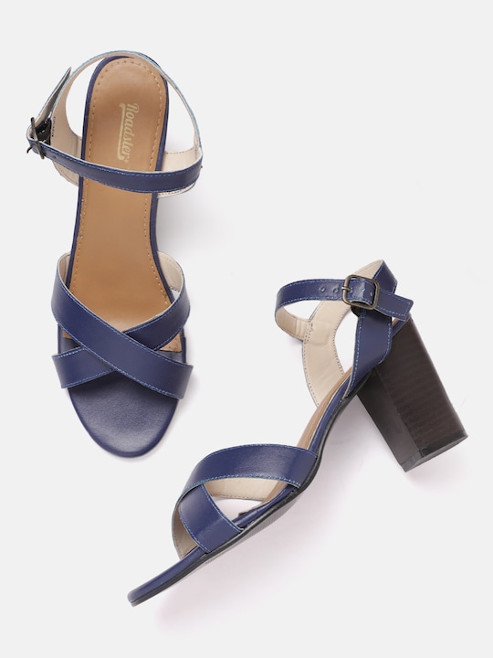 Roadster Blue Block Heels