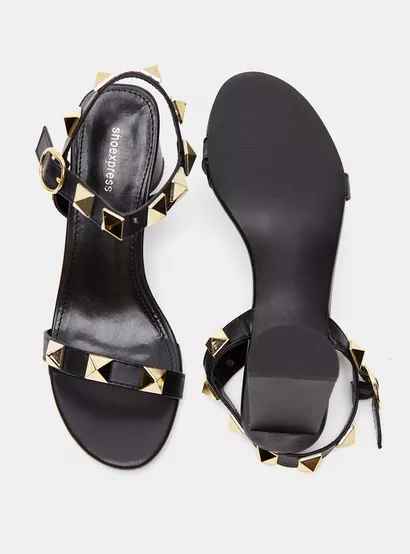 Shoexpress Women Sandals with Buckle Closure and Block Heels