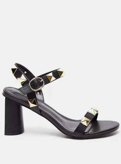 Shoexpress Women Sandals with Buckle Closure and Block Heels