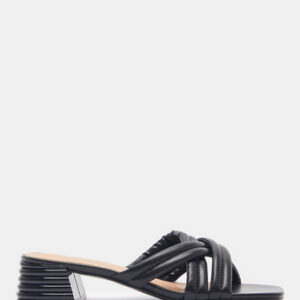 Shoexpress Solid Slip-On Sandals with Block Heels