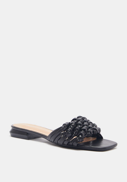 shoexpress Knot Detailed Slip-On Slide Sandals